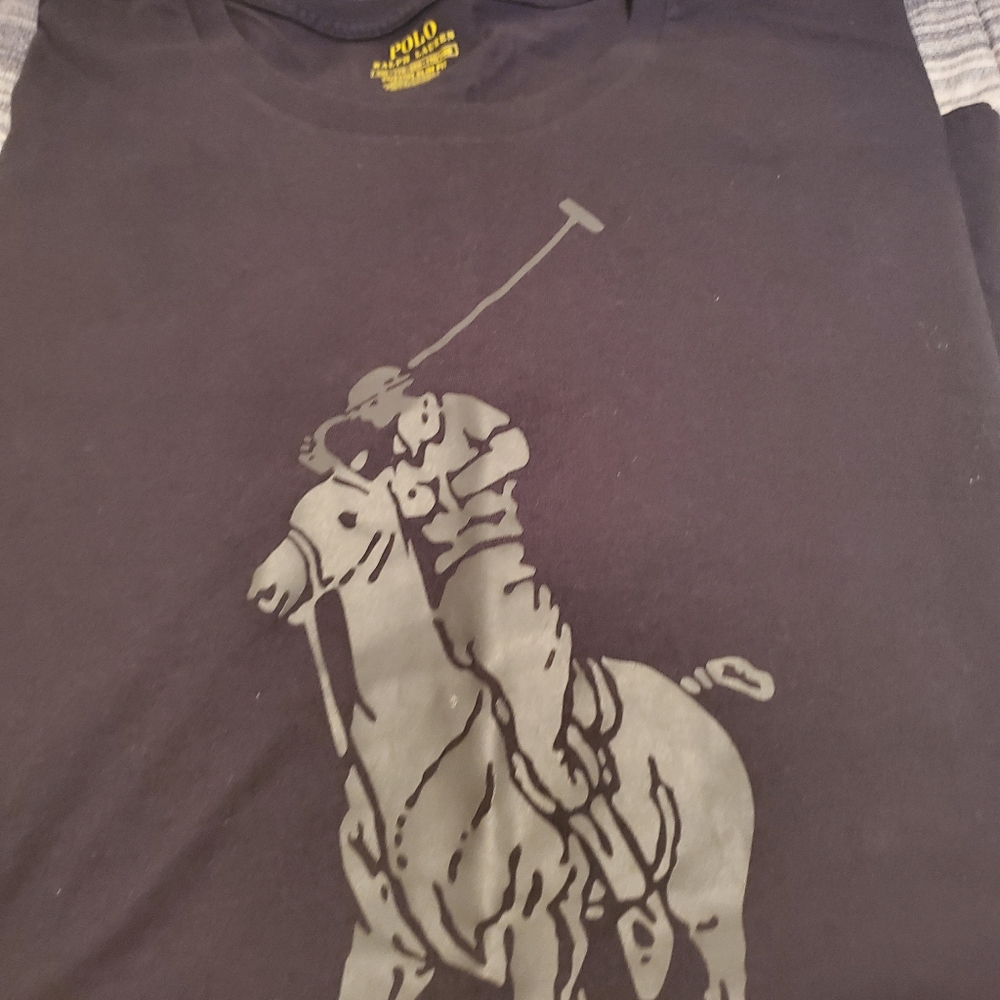 Men's Short Sleeve Big Pony Polo Tee Shirt